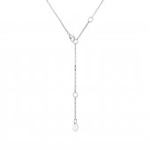 Lantisor argint cu perla naturala alba si cristale DiAmanti SK23224N_W-G